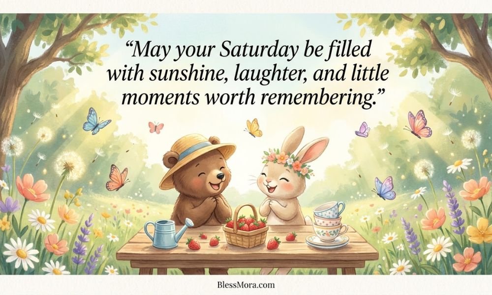 May your Saturday be filled with sunshine, laughter, and little moments worth remembering.