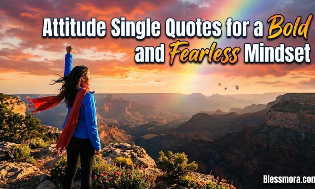 Attitude Single Quotes for a Bold and Fearless Mindset