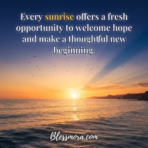 Every sunrise offers a fresh opportunity 