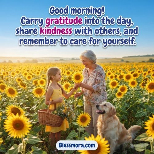 Good morning! Carry gratitude into the day 