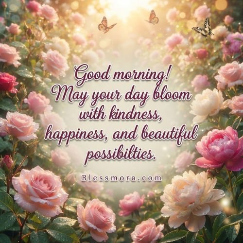 - Good morning! May your day bloom