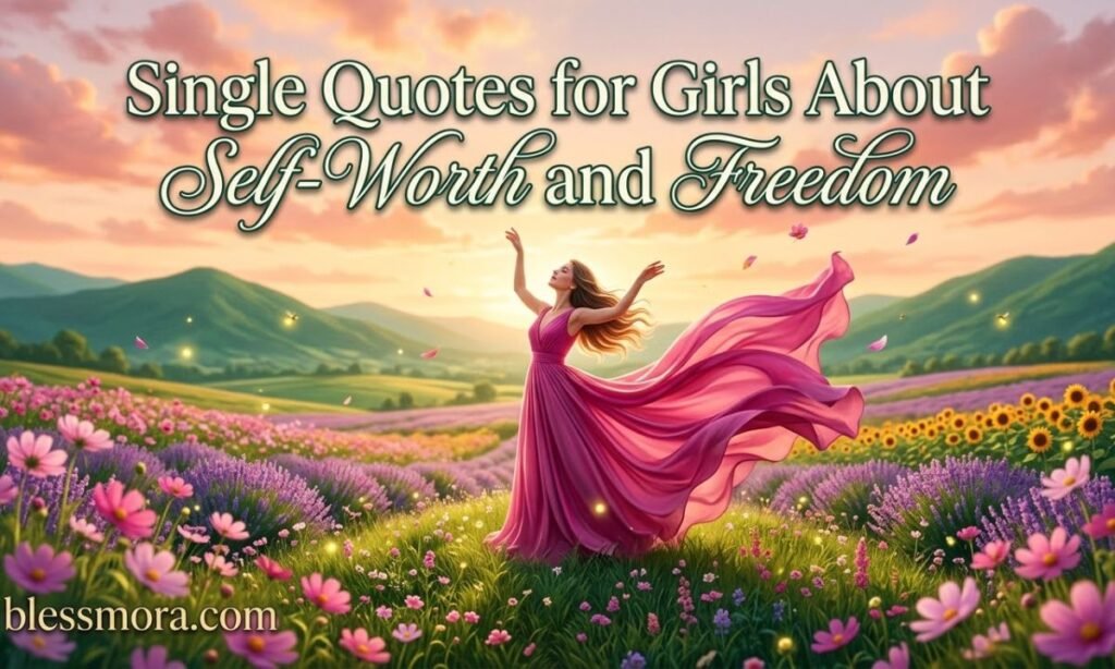 Single Quotes for Girls About Self-Worth and Freedom